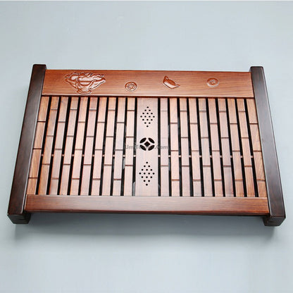 Rosewood Gongfu Tea Tray with Drainage – Large 58cm