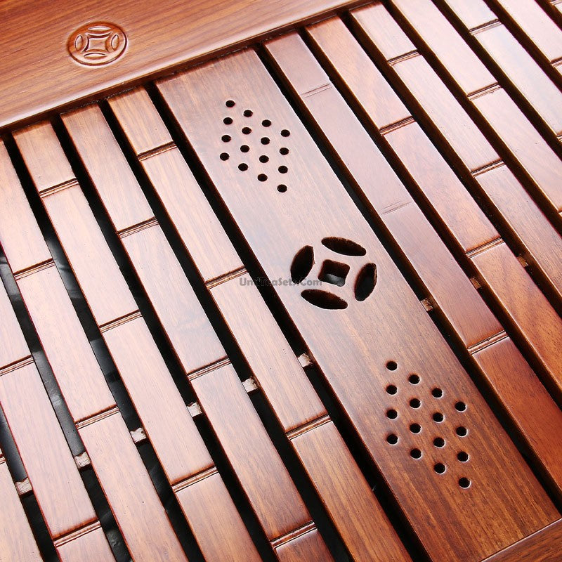 Rosewood Gongfu Tea Tray with Drainage – Large 58cm