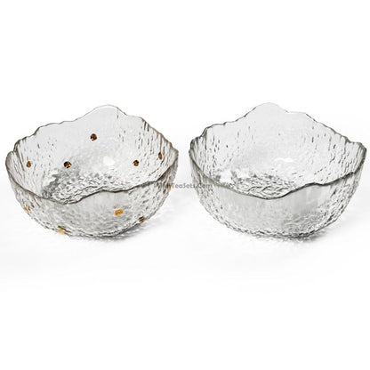 Glass Tea Washer Bowl Ice Block Style 1200ml Gongfu
