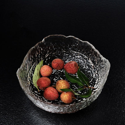 Glass Tea Washer Bowl Ice Block Style 1200ml Gongfu