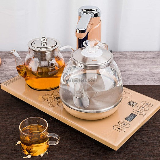 Electric Glass Teapot Set – Smart Induction Kettle with 2 Teapots