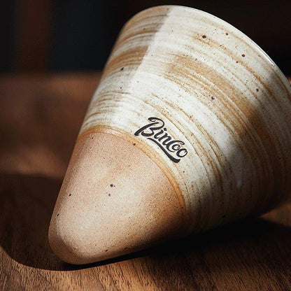 Coffee Cup Ceramic Cone Shape Handcrafted with Stand 4 Colors
