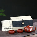 Tea Set Yixing Xi Shi Lotus Red Clay Teapot 2 Cups 240ml