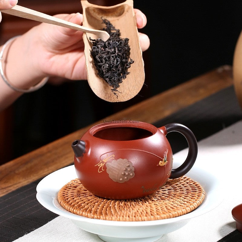 Xi Shi Teapot Dahongpao Red Clay Yixing Zisha Lotus 200ml