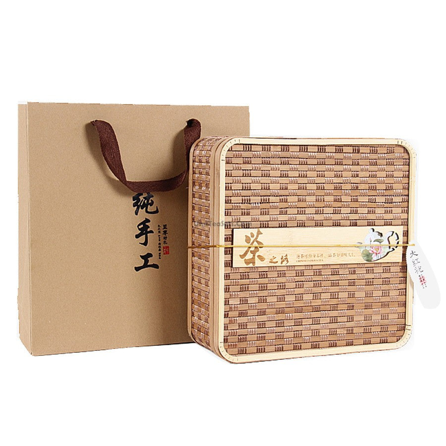 Ginseng Oolong Tea Gift Box Bamboo Weave 500g