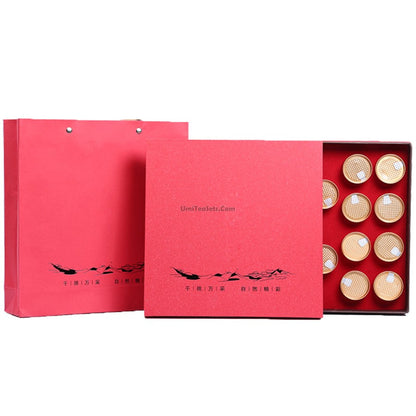 Aged Puerh Tea Gift Box with Canister | 18 Pieces Set