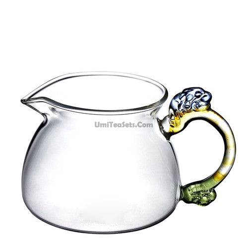 Dragon Handle Glass Fairness Cup 250ml Tea Pitcher