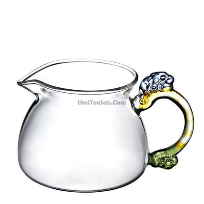 Dragon Handle Glass Fairness Cup 250ml Tea Pitcher