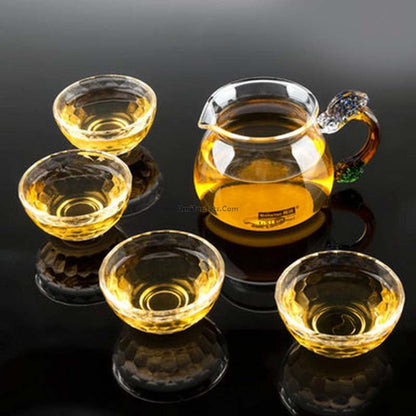 Dragon Handle Glass Fairness Cup 250ml Tea Pitcher