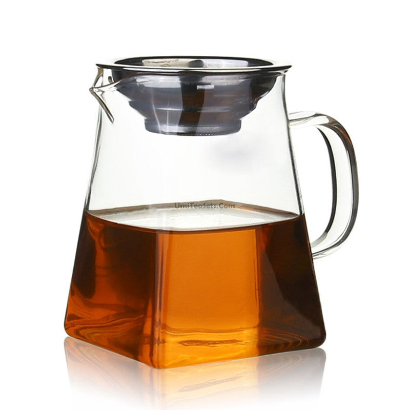 Glass Tea Pitcher with Strainer | Gongfu Fair Cup 500ml