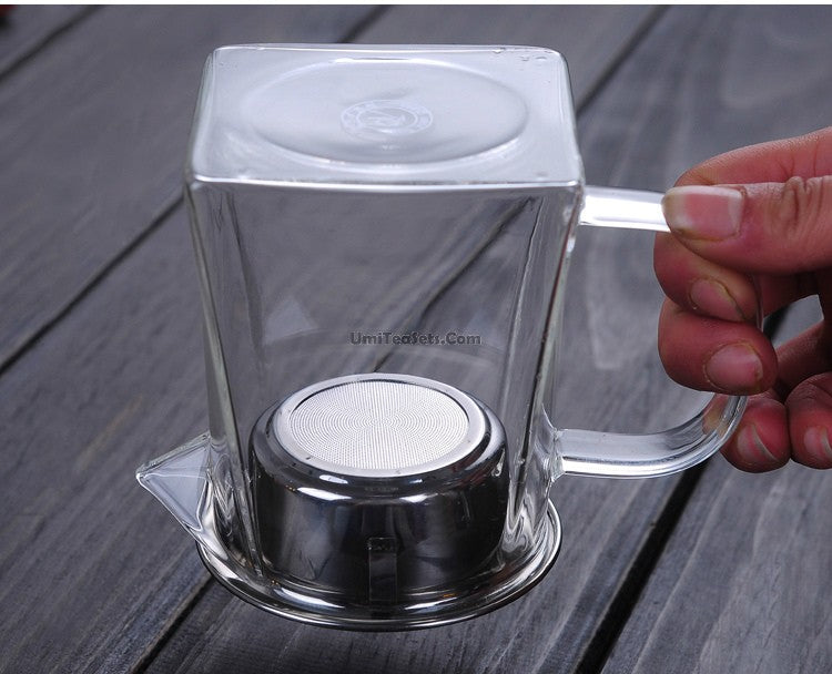 Glass Tea Pitcher with Strainer | Gongfu Fair Cup 500ml