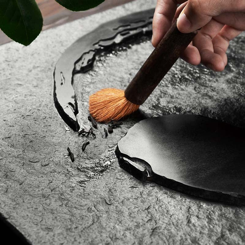 Ruyao Ice Crack Gongfu Tea Set with Stone Tray, 11-Pc
