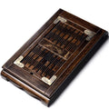 Gongfu Tea Tray Solid Wood Fire Style with Drainage