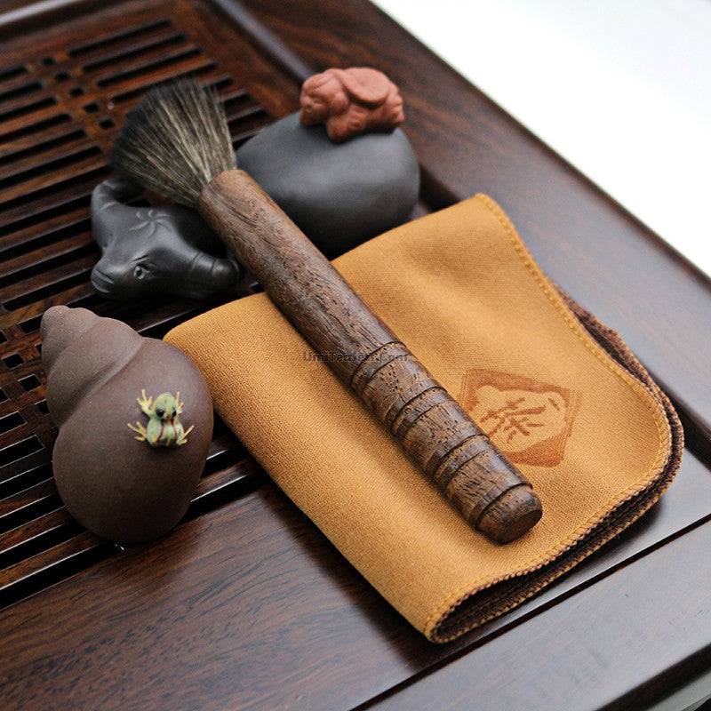 Yixing Purple Clay Gongfu Tea Set Bamboo Weaving 13-Piece