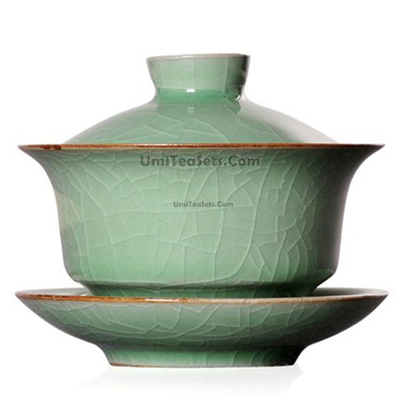 Longquan Celadon Ice Crack Gaiwan, 160ml Porcelain