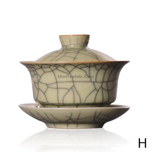 Longquan Celadon Ice Crack Gaiwan, 160ml Porcelain