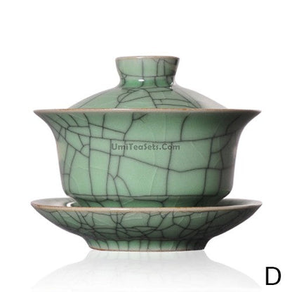 Longquan Celadon Ice Crack Gaiwan, 160ml Porcelain
