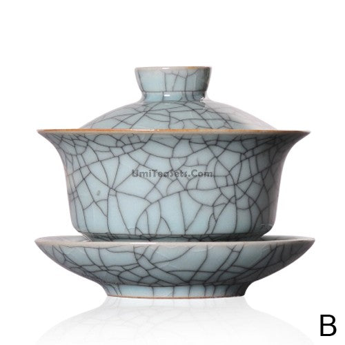 Longquan Celadon Ice Crack Gaiwan, 160ml Porcelain