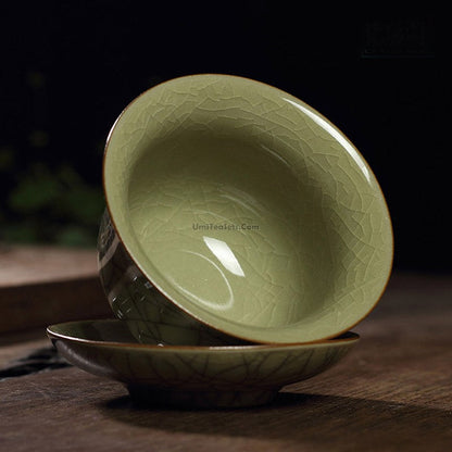 Longquan Celadon Ice Crack Gaiwan, 160ml Porcelain