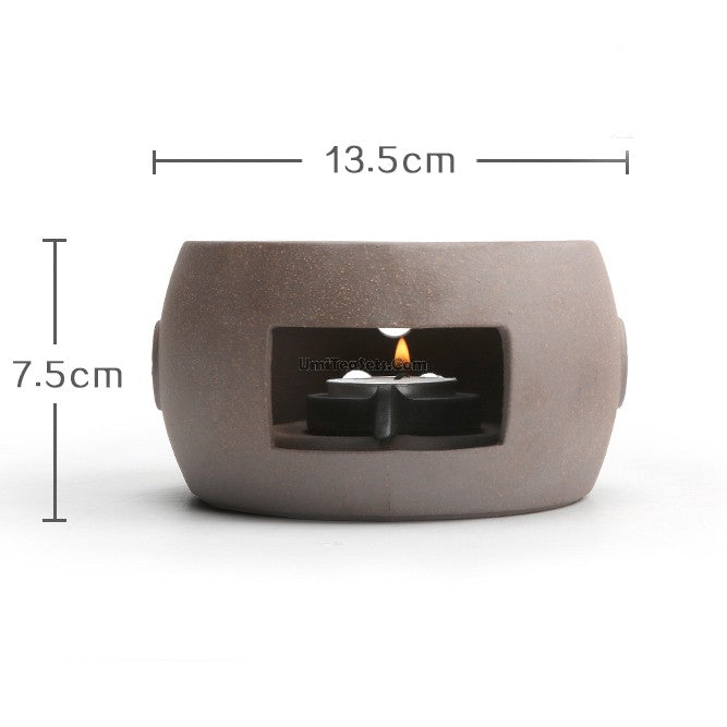 Pottery Teapot Warmer Set Alcohol Candle Tea Warmer Clay