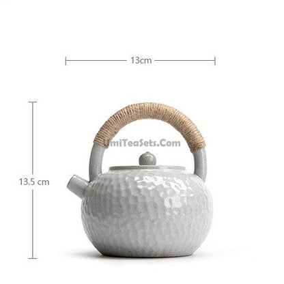 Pottery Teapot Warmer Set Alcohol Candle Tea Warmer Clay