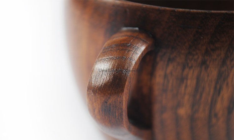 Wooden Tea Cup Set | Jujube Wood Cups Saucers & Spoons
