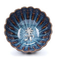Jianzhan Blue Gongfu Tea Cup Sterling Silver Interior 4 Styles