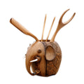 Gongfu Tea Tool Set — Elephant Wood Cha Dao 6-Piece