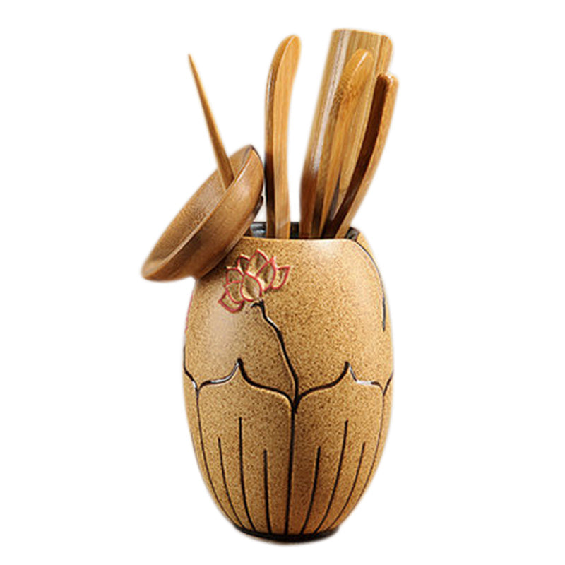 Gongfu Tea Tool Set — Egg Lotus Six Gentlemen