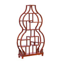 Curio Display Cabinet Shelf – Gourd Shape Elm Wood
