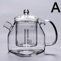 Glass Teapot with Steam Infuser | 1200ml Borosilicate Large Tea Kettle Agate Lid
