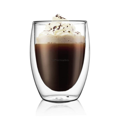 Double Wall Glass Cup Borosilicate 350ml Tea Coffee