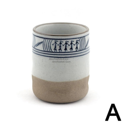 Japanese Tea Cup Karatsu Earthenware Handcrafted Ceramic