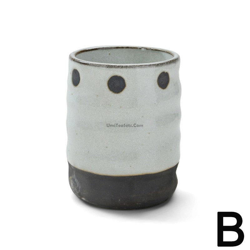 Japanese Tea Cup Karatsu Earthenware Handcrafted Ceramic
