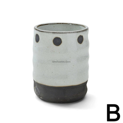 Japanese Tea Cup Karatsu Earthenware Handcrafted Ceramic