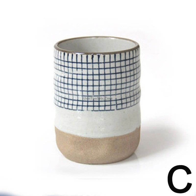 Japanese Tea Cup Karatsu Earthenware Handcrafted Ceramic