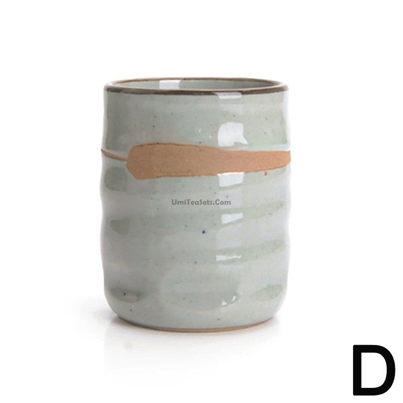 Japanese Tea Cup Karatsu Earthenware Handcrafted Ceramic