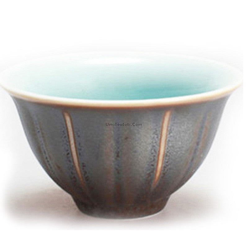 Gongfu Tea Cups Set of 2 | Iron Style Porcelain 50ml