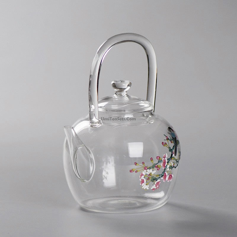 Glass Teapot Borosilicate – Magpie Peach Blossom 900ml