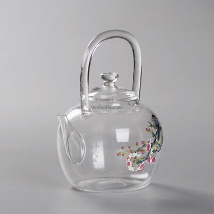 Glass Teapot Borosilicate – Magpie Peach Blossom 900ml