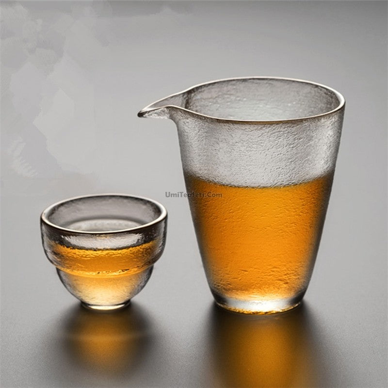 Glass Tea Pitcher Golden Rim Chahai Fair Cup 200ml