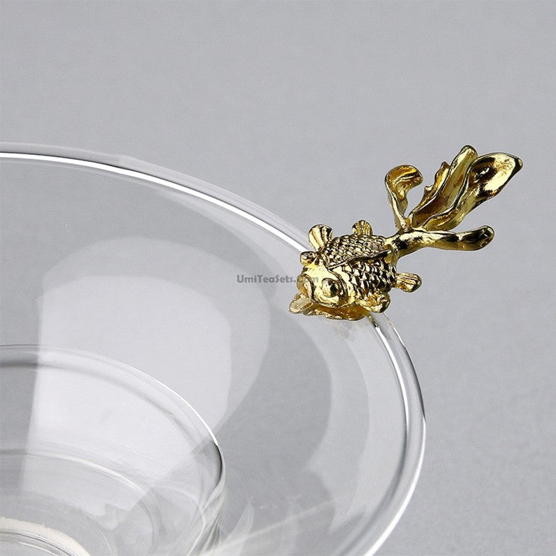 Tea Strainer with Goldfish Handle – Glass Loose Leaf Tea Filter