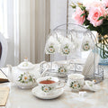 Porcelain Coffee Tea Set Vintage 15-Piece Jingdezhen