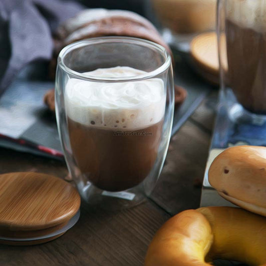 Double Wall Glass Cup Borosilicate 350ml Tea Coffee