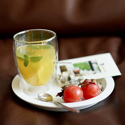 Double Wall Glass Cup Borosilicate 350ml Tea Coffee