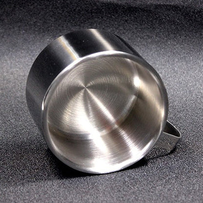 Stainless Steel Tea Coffee Cup Double Wall With Saucer Spoon