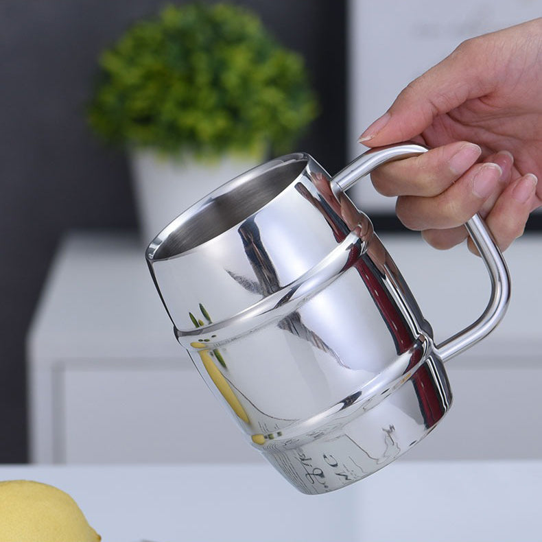 Double Wall Stainless Steel Cup 300ml 430ml Tea Coffee Beer