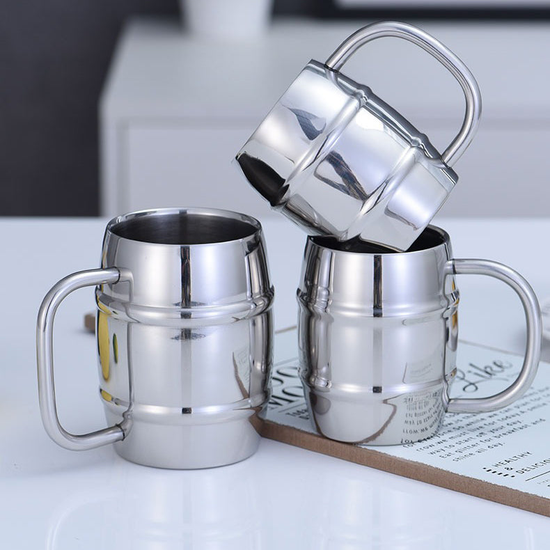 Double Wall Stainless Steel Cup 300ml 430ml Tea Coffee Beer