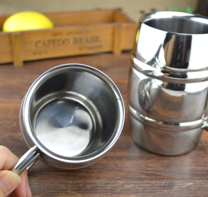 Double Wall Stainless Steel Cup 300ml 430ml Tea Coffee Beer