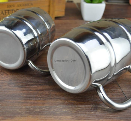 Double Wall Stainless Steel Cup 300ml 430ml Tea Coffee Beer